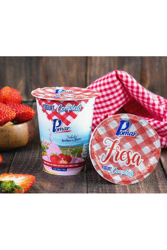 Strawberry Pomar Complete Yogurt - Glass 150g
