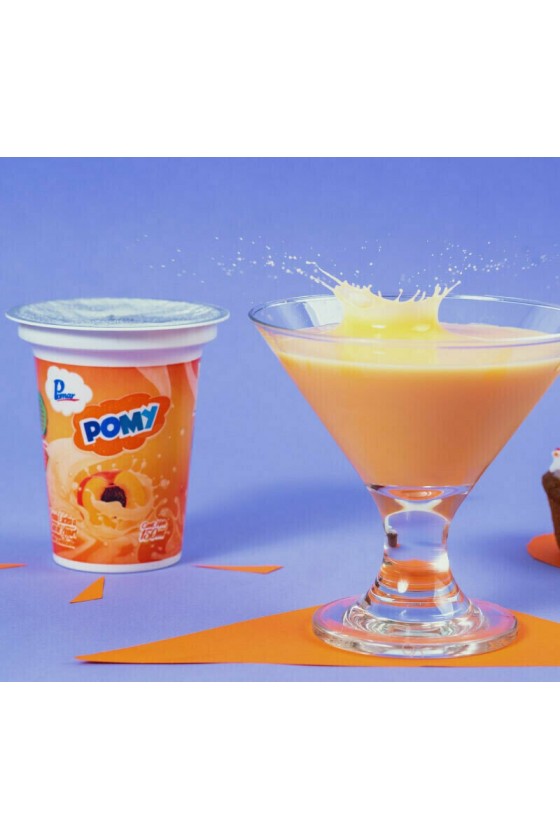 Milky Drink Pomy Peach - Glass 150ml